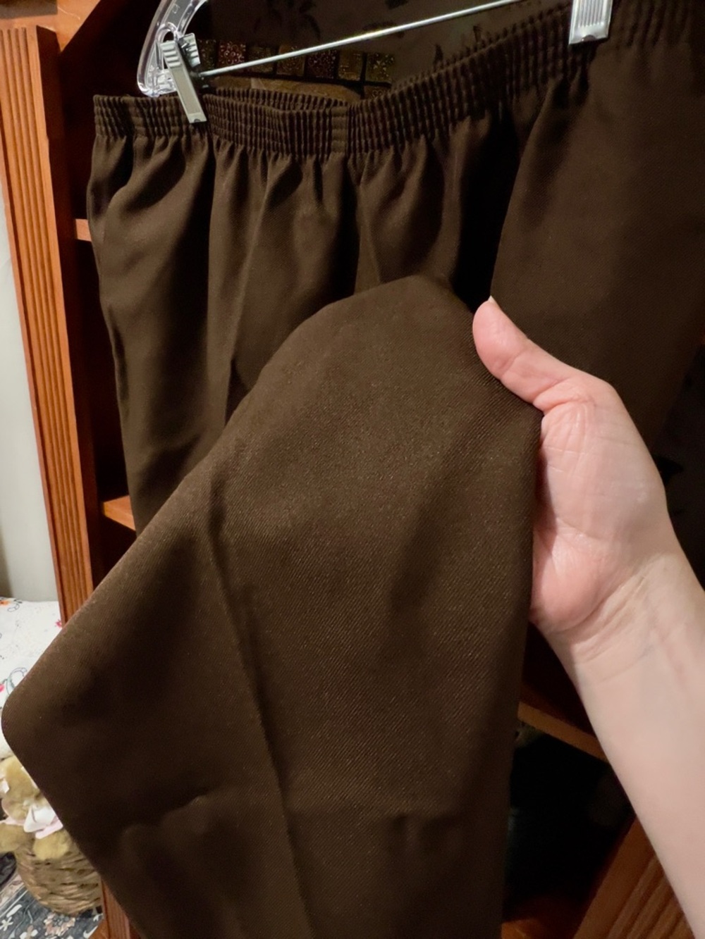 Alfred Dunner Brown Wide-Leg Elastic-Waist Pants - Picture 5 of 7
